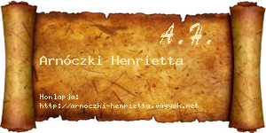 Arnóczki Henrietta névjegykártya